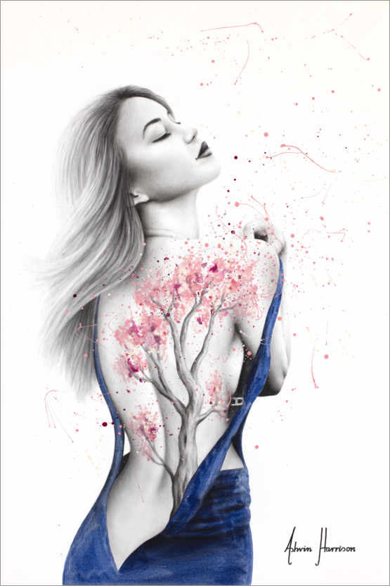 Poster Sa fleur de cerisier