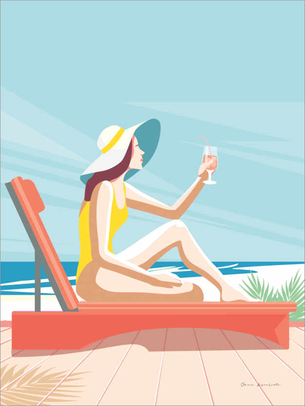 Poster South Beach Sunbather I