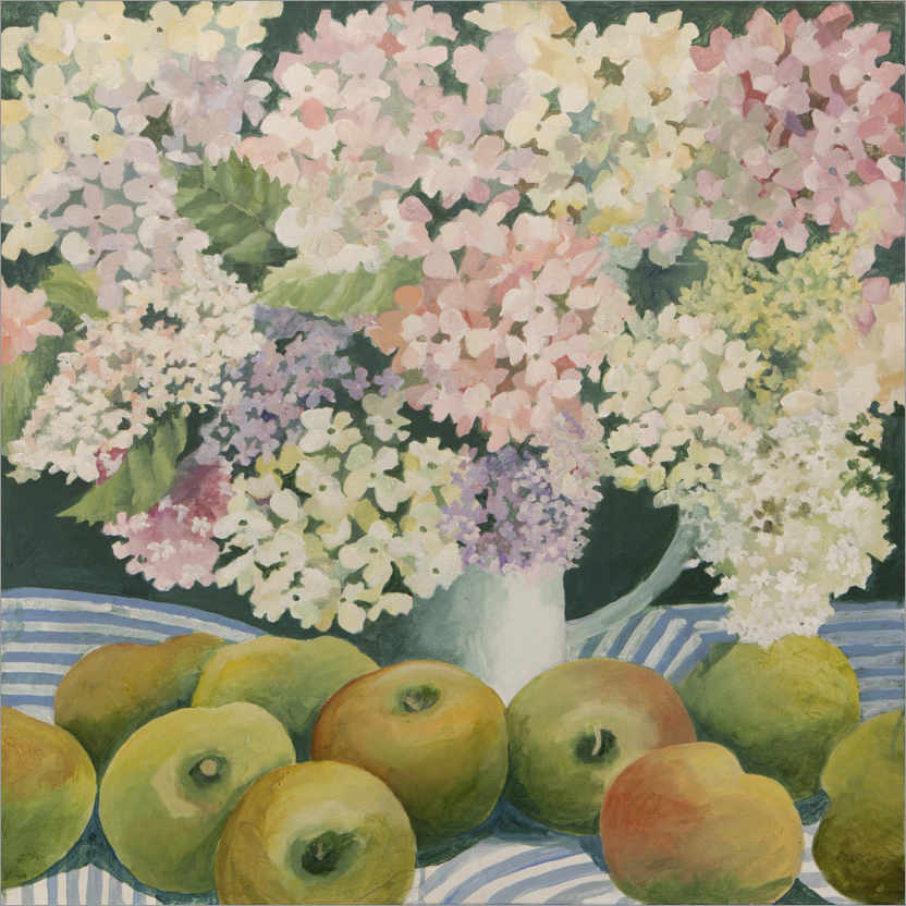 Poster Hydrangeas and cooking apples