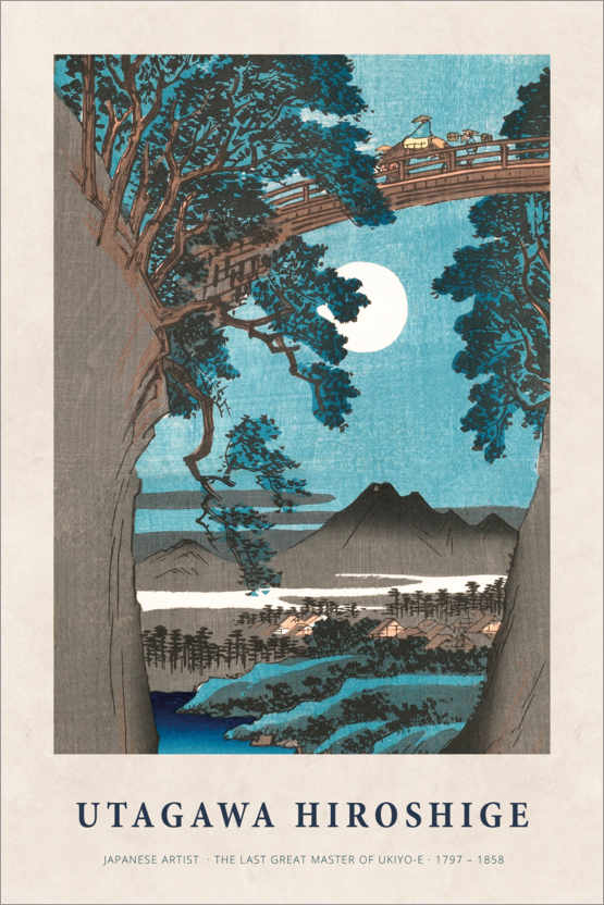 Plakat The Monkey Bridge in Kai Province, 1842