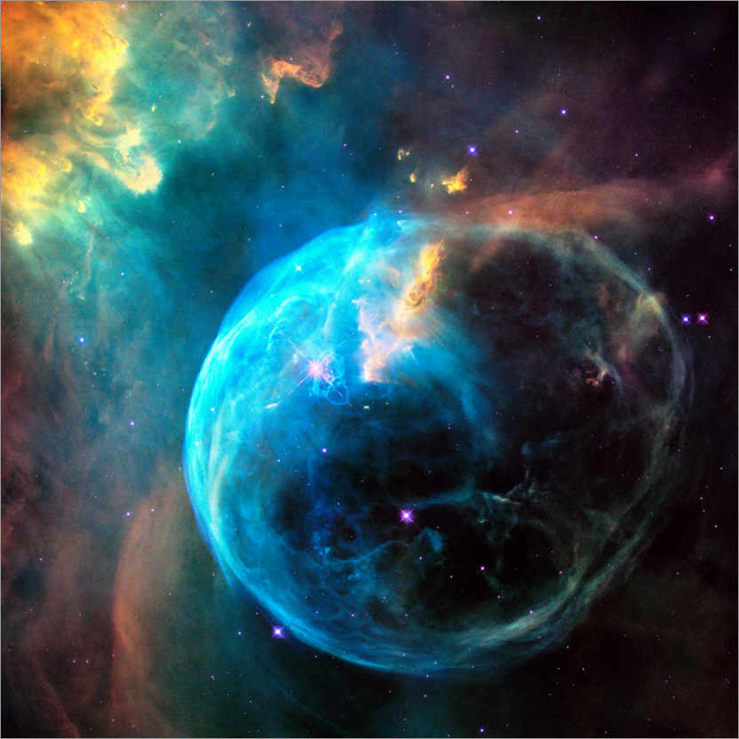 Poster Bubble nebula captured by the Hubble telescope
