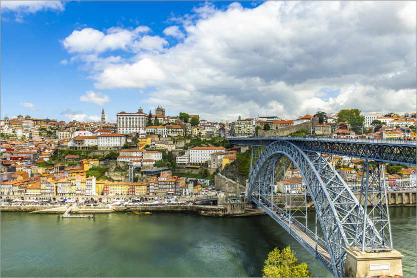 Poster Dom Luis I Brücke von Vila Nove de Gaia, Portugal
