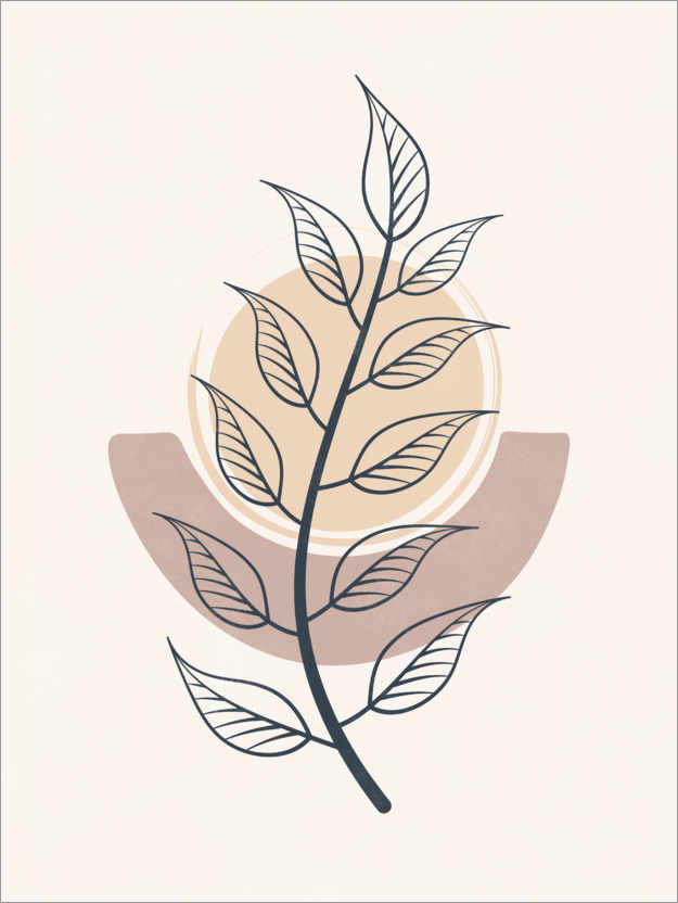 Sun and branch print by TAlex | Posterlounge