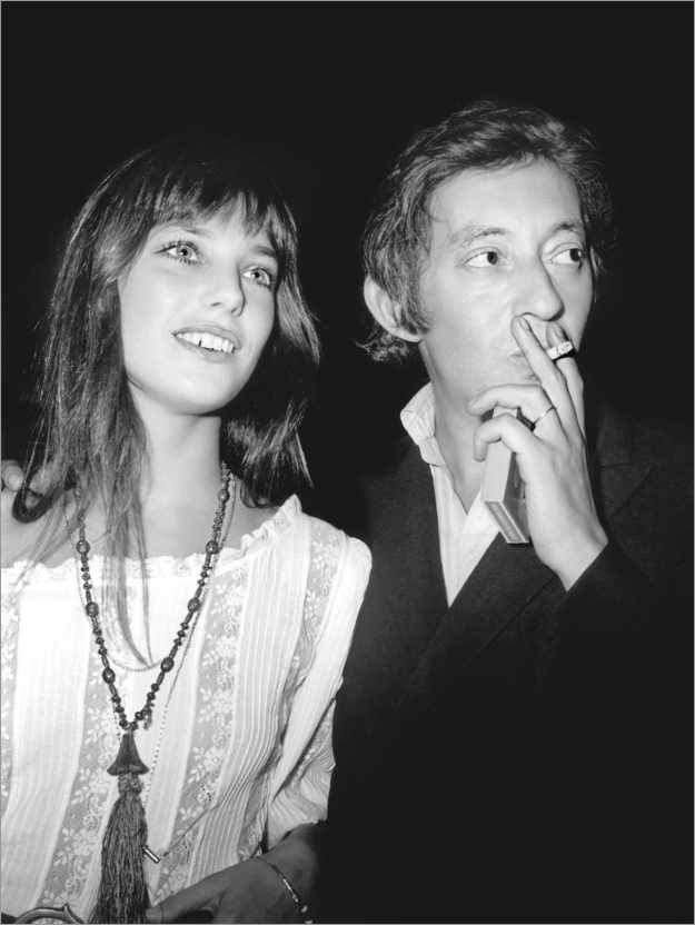 Poster Jane Birkin and Serge Gainsbourg, at the premiere of 'Cannabis', 1970