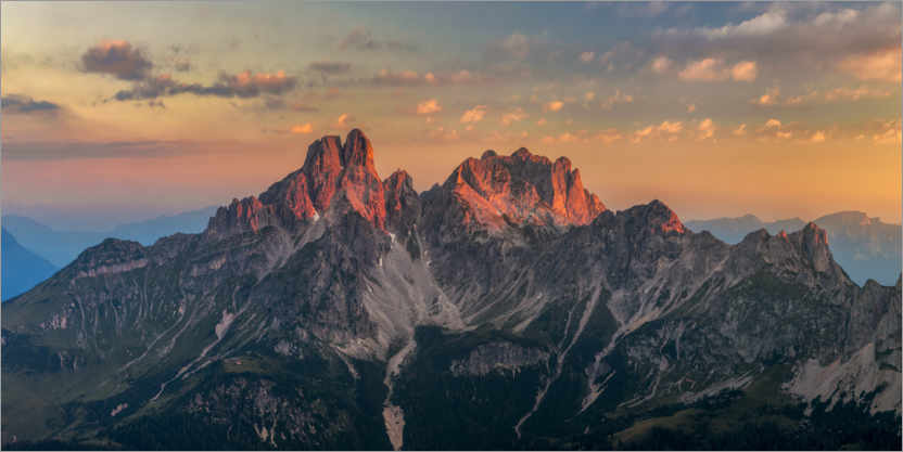 Poster Sonnenaufgang im Dachsteingebirge - Große Bischofsmütze