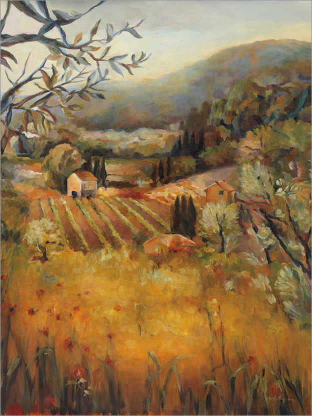 Poster Weinberg im Tal