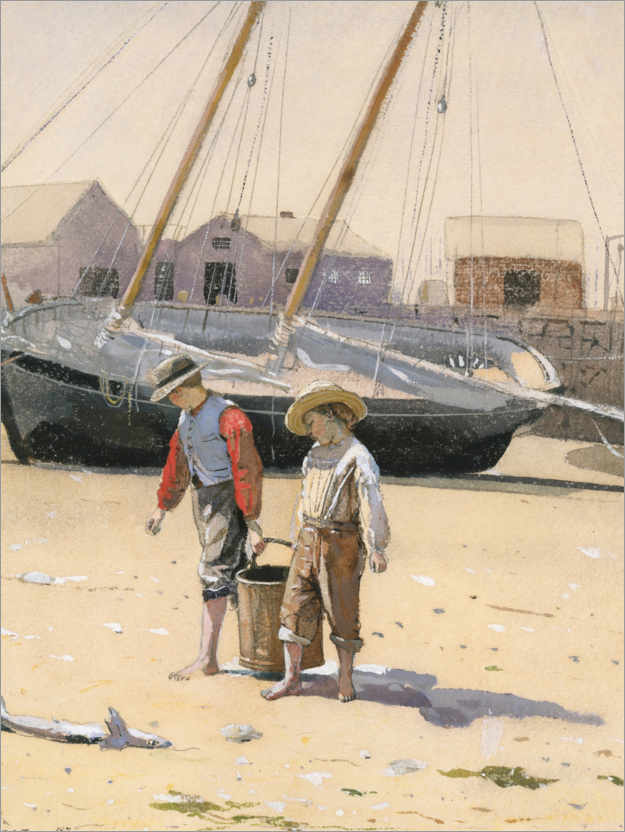 Poster Ein Korb mit Muscheln, 1873