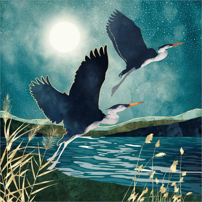 Poster Evening Heron