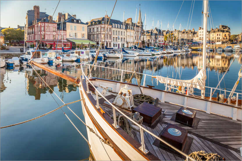 Poster Hafen von Honfleur, Normandie