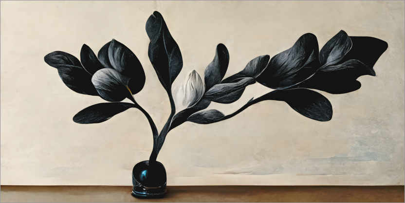 Poster Schwarze Magnolie