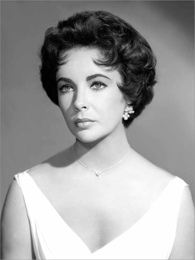 Portrait of Elizabeth Taylor, 1958 print by Bridgeman Images | Posterlounge