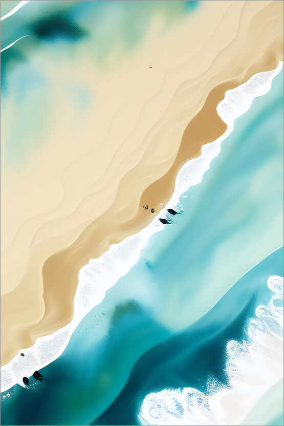 Beach in Japan print by Gradient Grooves | Posterlounge