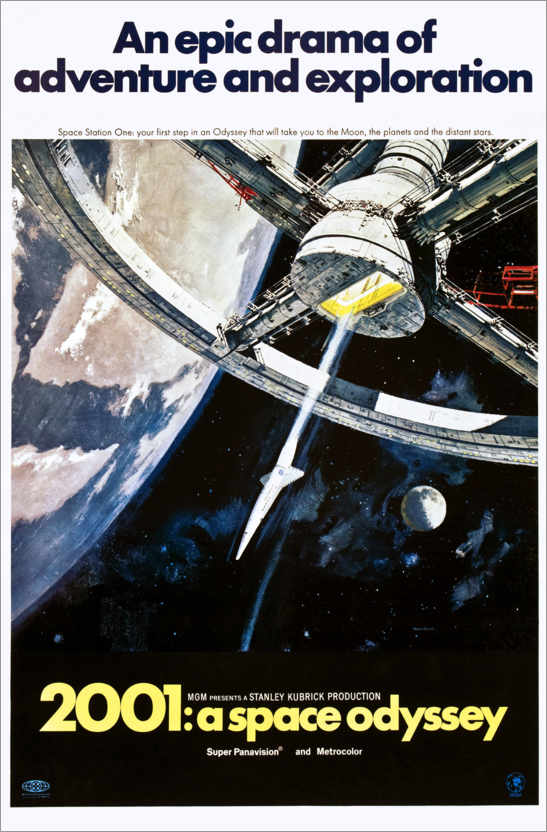 Poster 2001: Odyssee im Weltraum (englisch)