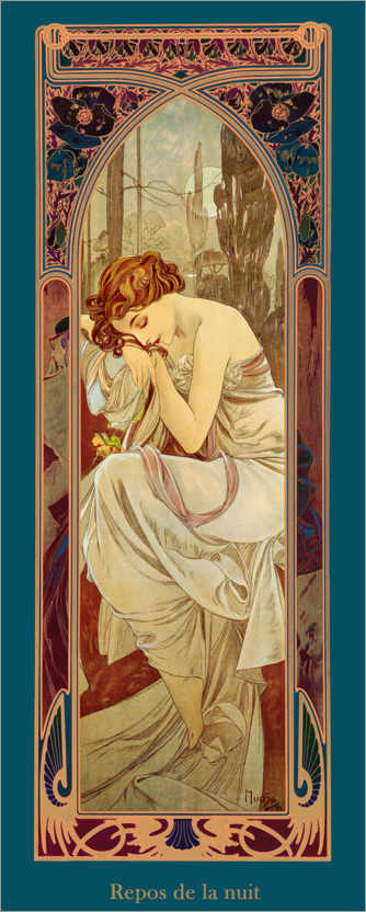 Poster Die Vier Tageszeiten - Nachtruhe (Repos de la nuit), 1899