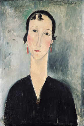 Poster Woman with Earrings