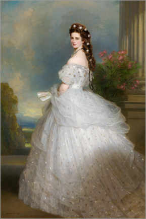 Póster  Isabel, imperatriz da Áustria - Franz Xaver Winterhalter