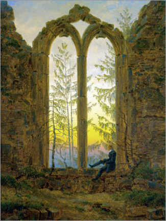 Leinwandbild Der Träumer - Caspar David Friedrich