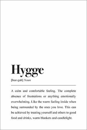 Lærredsbillede  Definition af hygge (engelsk) - aemmi