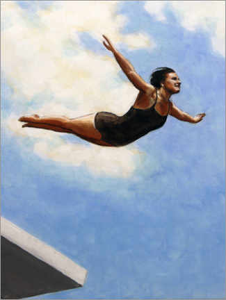 Poster  Kunstspringerin in der Luft - Sarah Morrissette