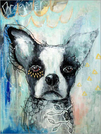 Wandbild  Kleiner Träumer - Boston Terrier - Micki Wilde
