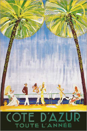 Poster  Côte d&#039;Azur toute l&#039;année - Vintage Travel Collection