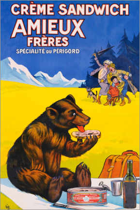 Poster  Crème sandwich Amieux frères - Eugène Ogé