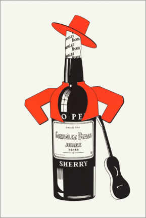 Cuadro de madera  Tio Pepe, sherry - Vintage Advertising Collection