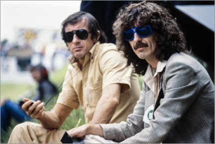 Stampa su tela  Jackie Stewart e George Harrison, Hockenheimring 1978