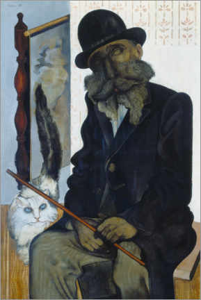 Wandbild  Herr Cleron, der Katzenzüchter - Jankel Adler