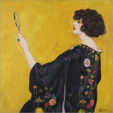 Poster Donna di profilo con kimono