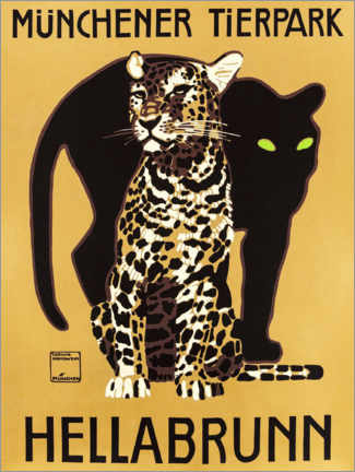 Stampa su tela  Zoo di Monaco (tedesco) - Ludwig Hohlwein