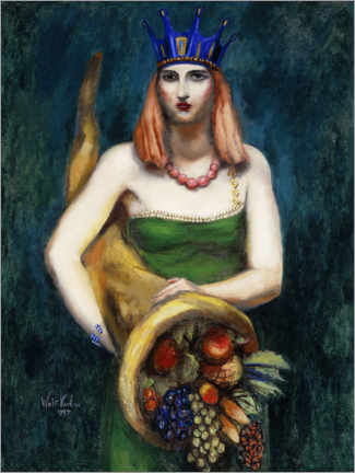 Poster Girl with cornucopia