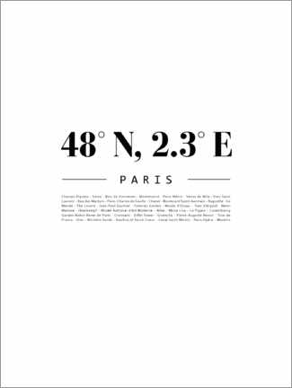 Obraz  Coordinates - Paris - Finlay and Noa