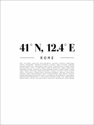 Canvas-taulu  Coordinates - Rome - Finlay and Noa