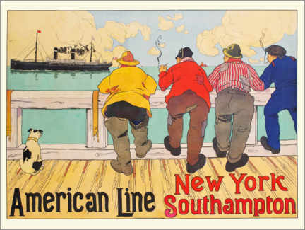 Wall print American Line - Henri Cassiers