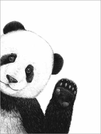 Stampa su tela  Panda carino - Valeriya Korenkova