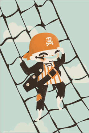 Wall print  The pirate sailor - Kanzilue