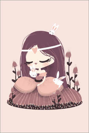Poster Die Prinzessin und die Kaninchen