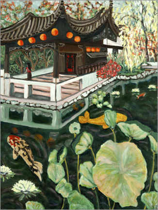 Wandbild  Asiatischer Garten - Deborah Eve Alastra