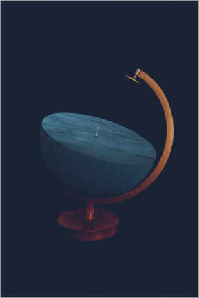 Wandbild  Halbflache Erde - Maarten Léon