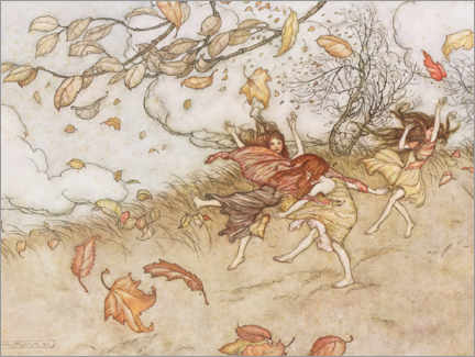 Veggbilde  Illustration from Peter Pan - Arthur Rackham