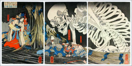 Plakat  Takiyasha the Witch and the Skeleton Spectre - Utagawa Kuniyoshi