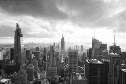 Póster Skyline de Manhattan y Empire State Building
