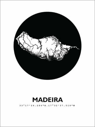 Poster Madeira map