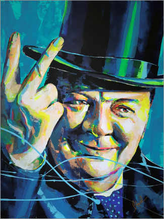 Wandbild  Winston Churchill - Marie-Armelle Borel