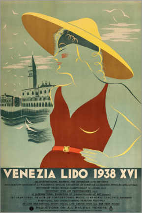 Obraz na szkle akrylowym Venezia Lido - Vintage Travel Collection
