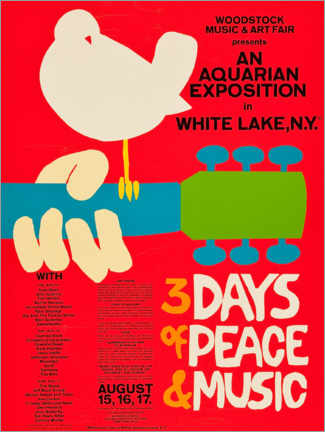 Holzbild  Woodstock Festival - Vintage Entertainment Collection