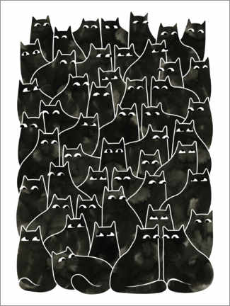 Canvas-taulu  Suspicious Cats - littleclyde