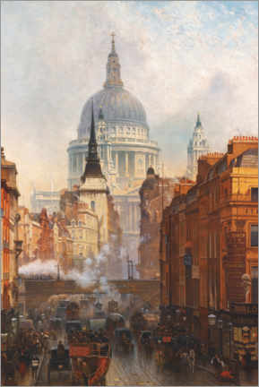 Akrylbillede Ludgate, in the evening - John O'Connor