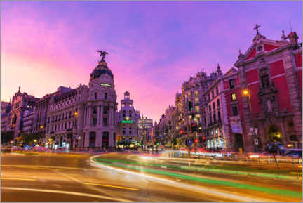 Print  Rush hour in Madrid city center - Mike Centioli